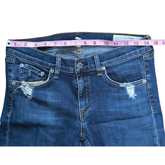 SOLD rag & bone distressed skinny indigo jeans size 29 - Picture 14 of 14